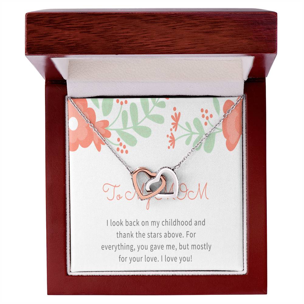 Mom Gift Necklace For Mom Personalized Necklace Initial Jewelry Family Necklace New Mom Necklace 14Kt Gold Filled Silver Interlocking Hearts Necklace