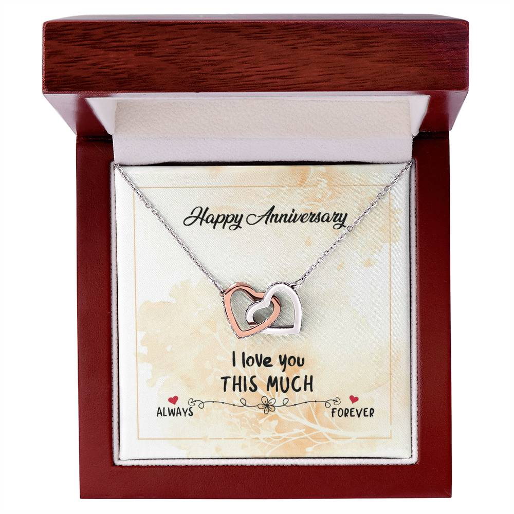 To My Wife Interlocking Hearts Necklace