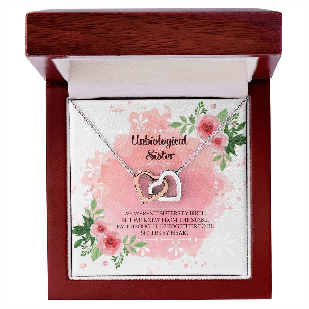 Sisters By Heart - Best Gift For Sister Interlocking Hearts Necklace