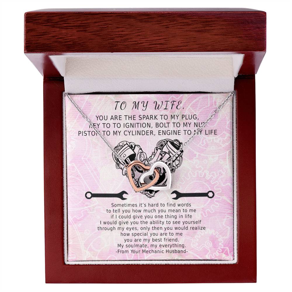Key To Ignition Hearts Interlocking Hearts Necklace