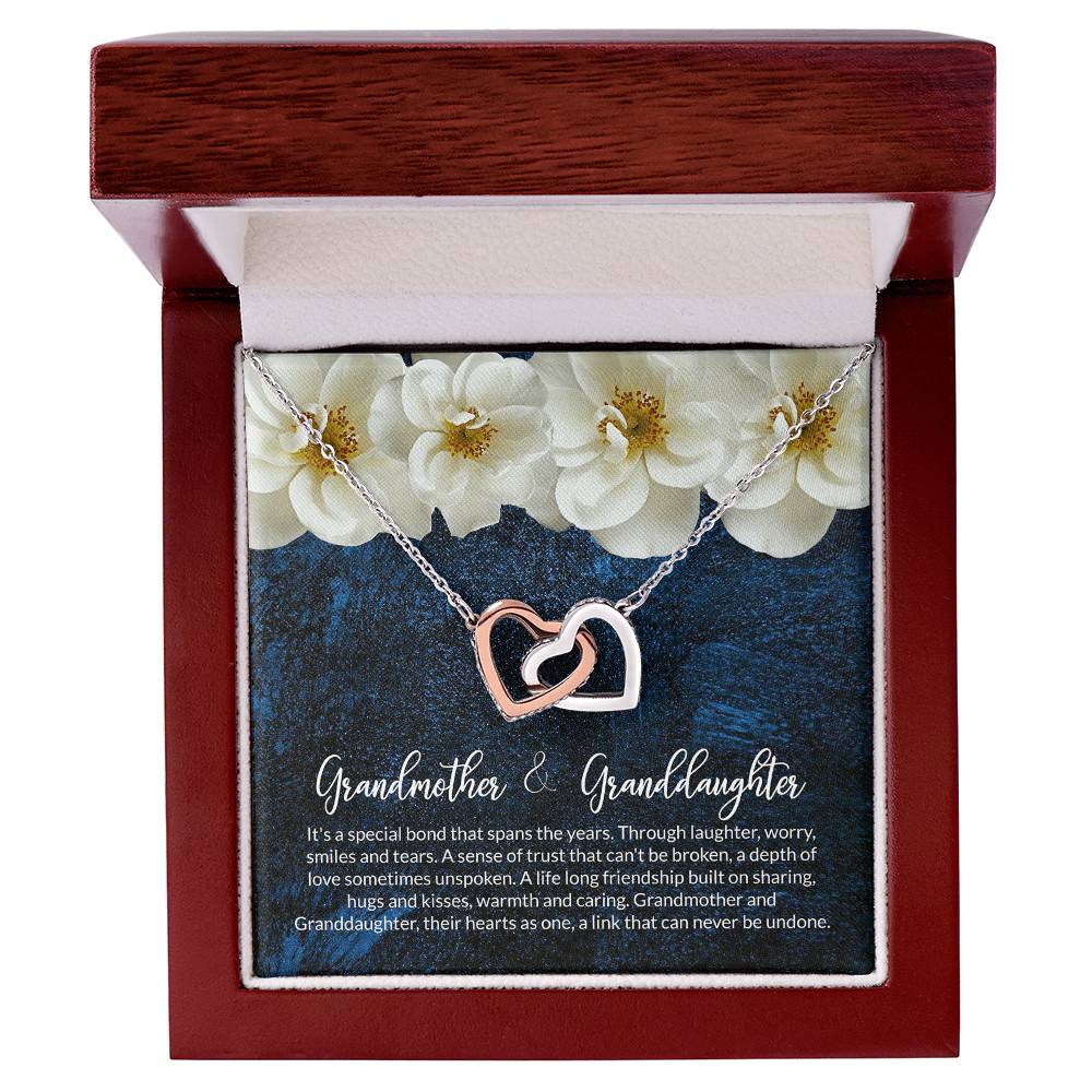 Grandma & Granddaughter Interlocking Heart Necklace Interlocking Hearts Necklace