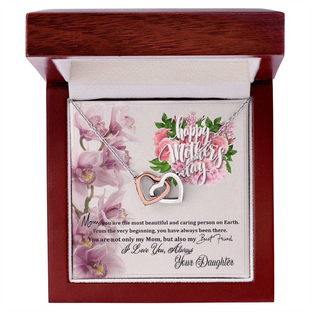 Intertwined Hearts Mom'S Day Necklace Interlocking Hearts Necklace