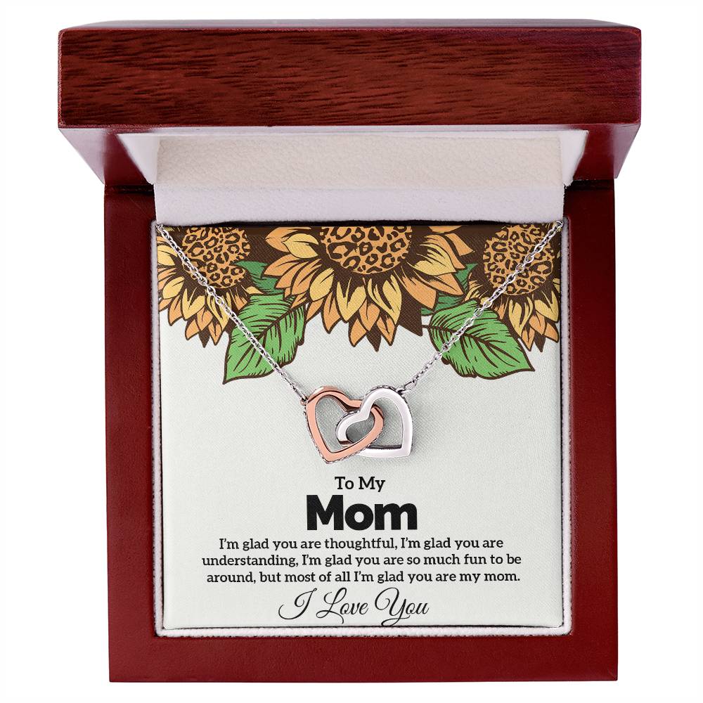 Gift For Mom Interlocking Hearts Necklace