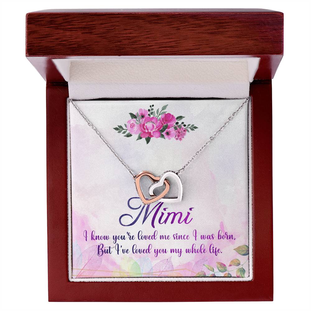 Mimi Interlocking Hearts Necklace Message Card