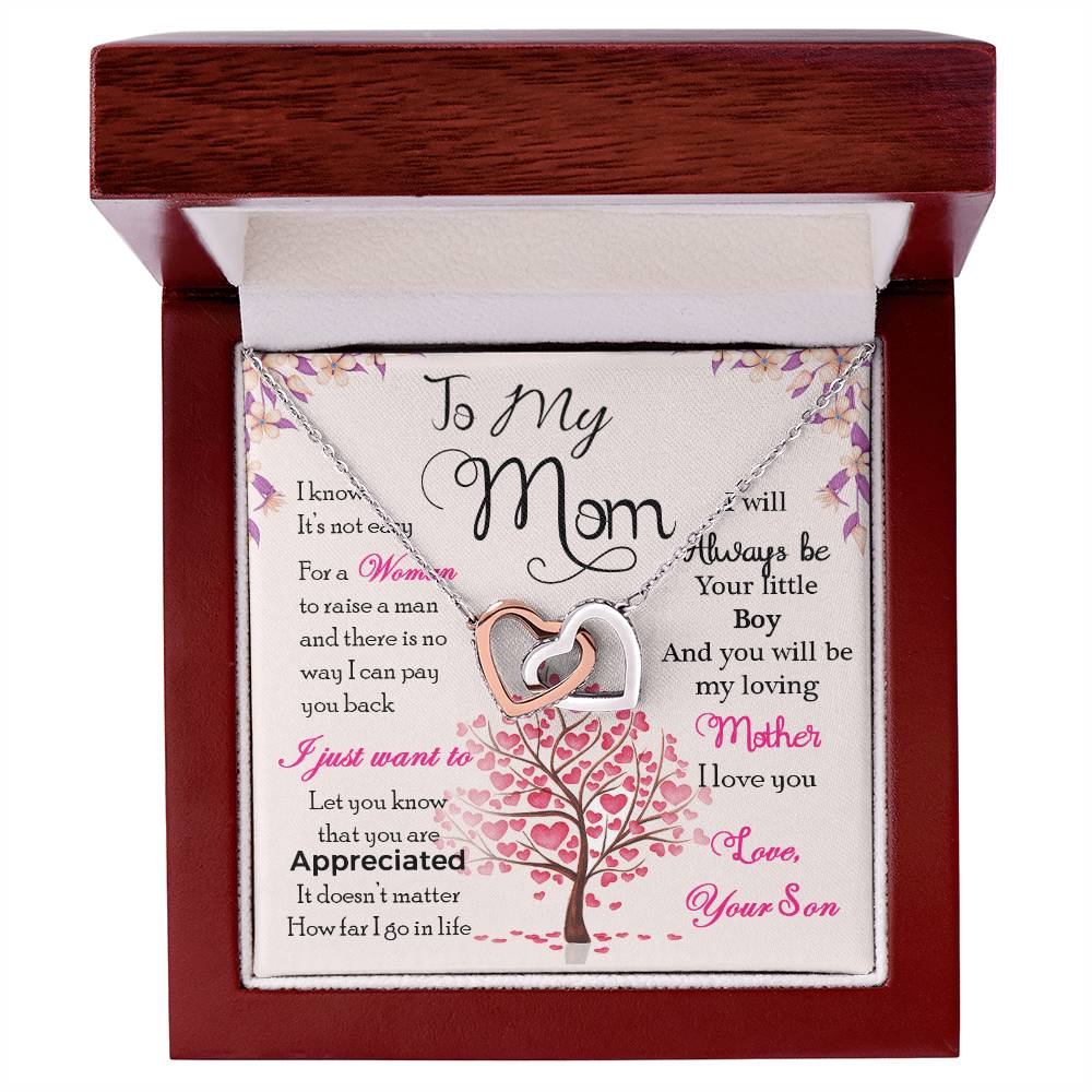 Mothers Day Gift From Daughter Son - Mother Necklace Gifts For Mom Mom Necklace Interlocking Hearts Interlocking Hearts Necklace