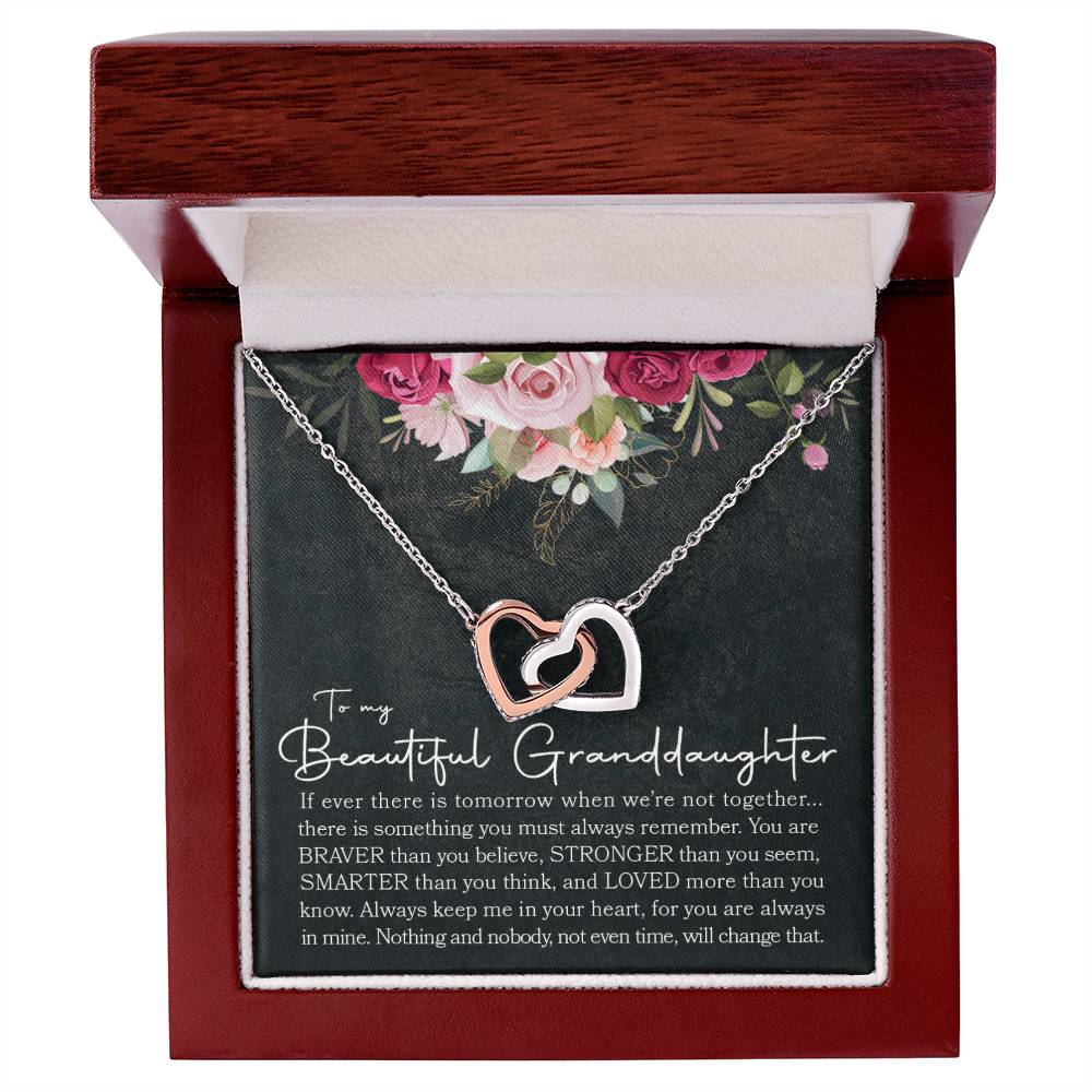 Interlocking Hearts - To Granddaughter Interlocking Hearts Necklace