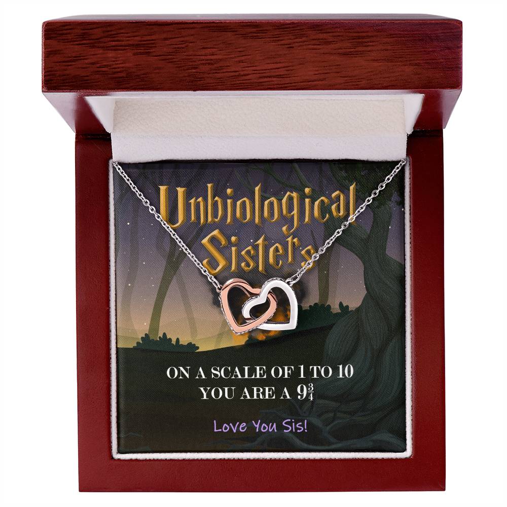 Unbiological Sisters - On A Scale - Necklace Interlocking Hearts Necklace