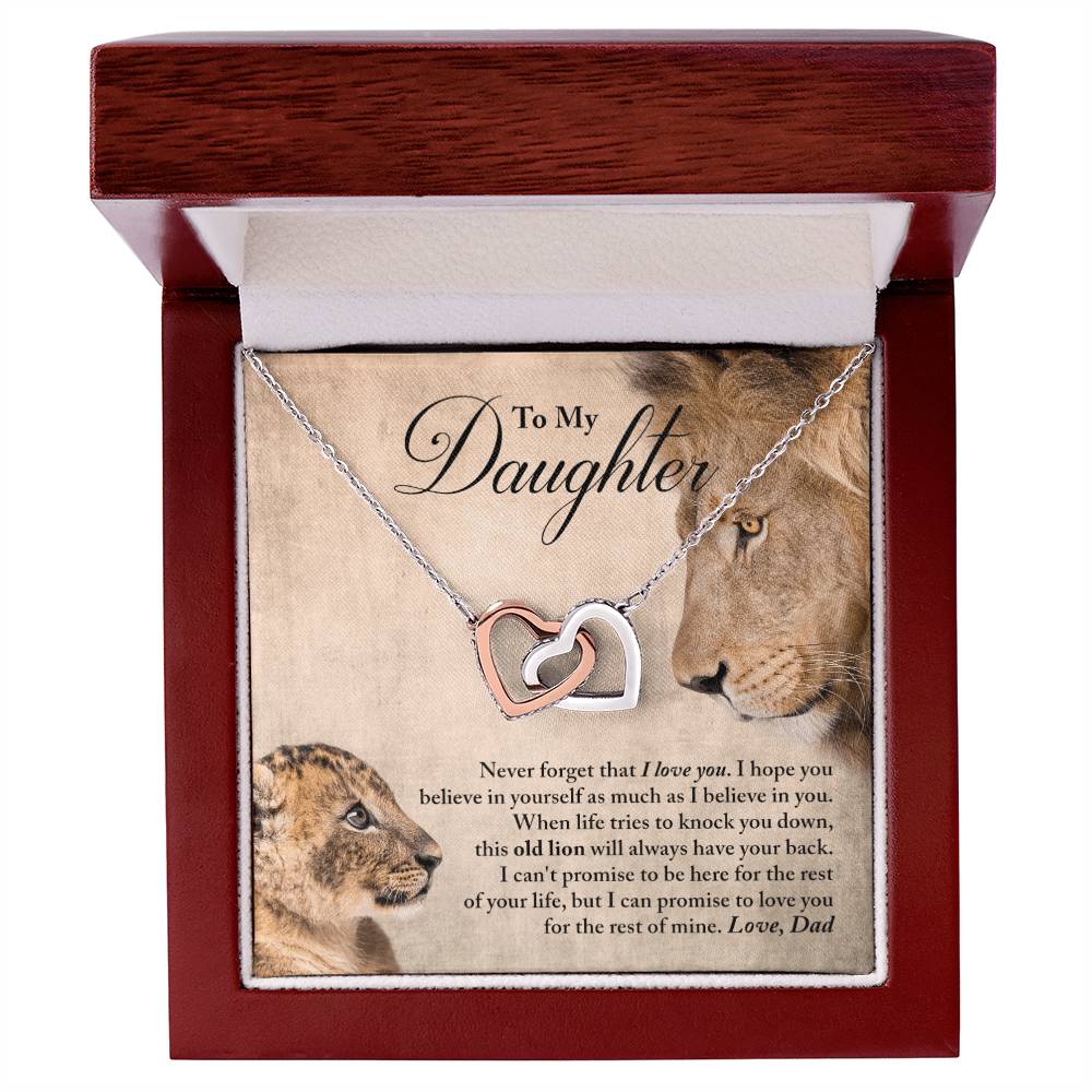 Daughter - Believe In Yourself - Necklace Interlocking Hearts Necklace