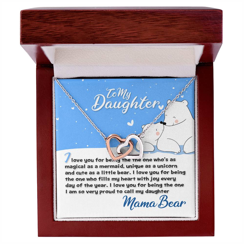 Mama Bear Interlocking Hearts Necklace