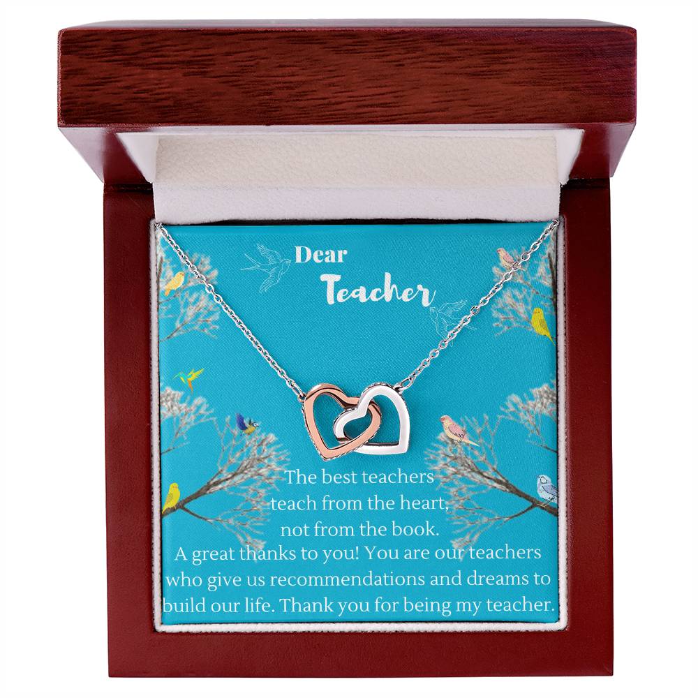 Gift For Love Love Knot Necklace For Teacher Graduation Day Gift For Teacher Gift Necklace For Teacher Gift From Student Graduation Birthday For Her. Interlocking Hearts Necklace