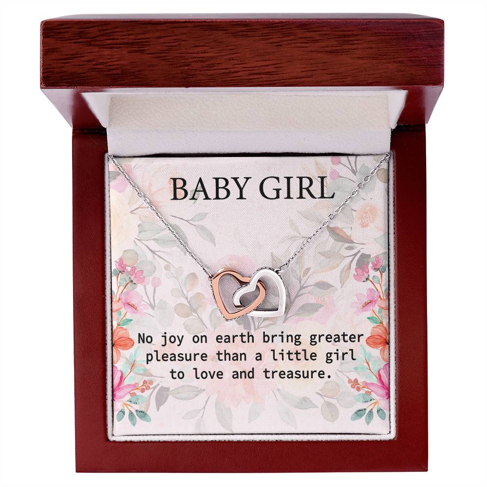 Mom To Be Gift Necklace It'S A Girl Necklace Gift New Baby Girl Gift For Mom It'S A Girl Jewelry Interlocking Hearts Necklace