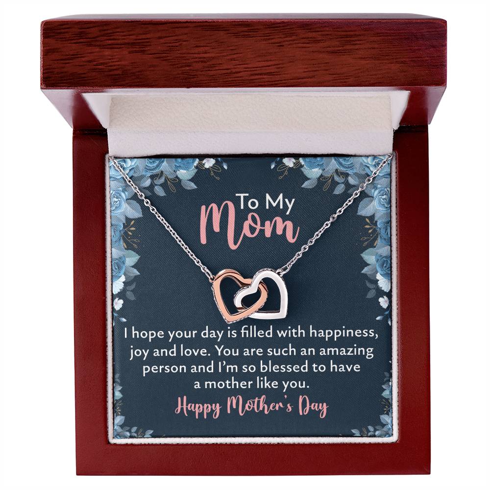 To My Mom Interlocking Hearts Necklace