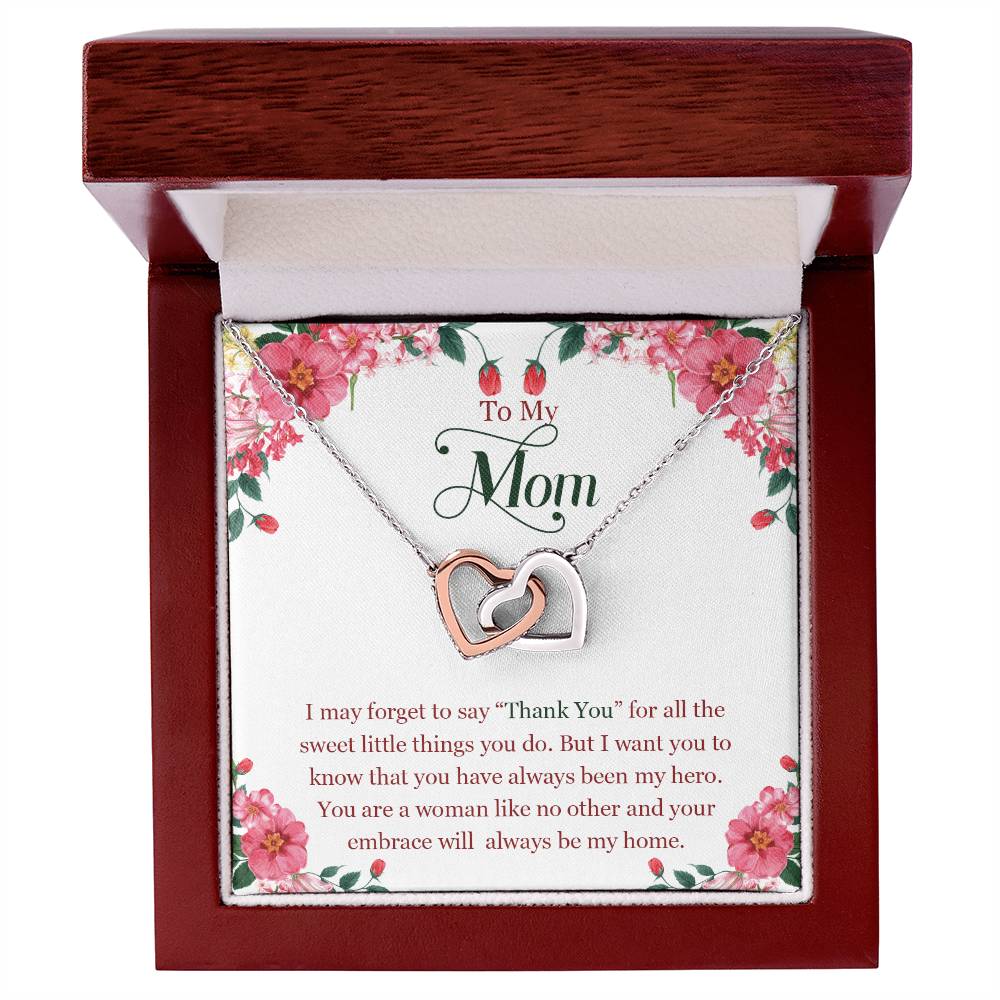 Mothers Day Interlocking Heart Necklace Gorgeous Gift For Mom Interlocking Hearts Necklace