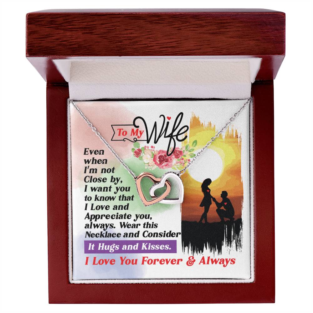 Gift For Wife- Interlocking Heart Necklace Interlocking Hearts Necklace