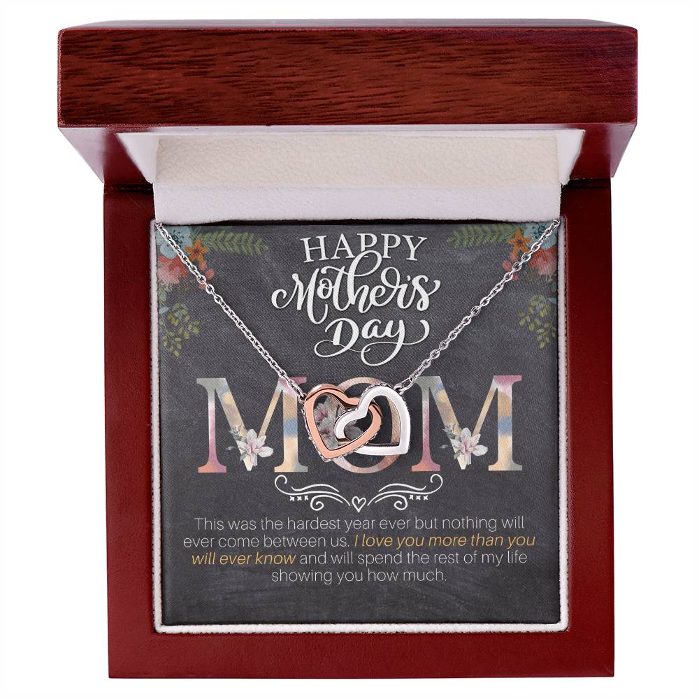 Interlocking Hearts Necklace For Mom
