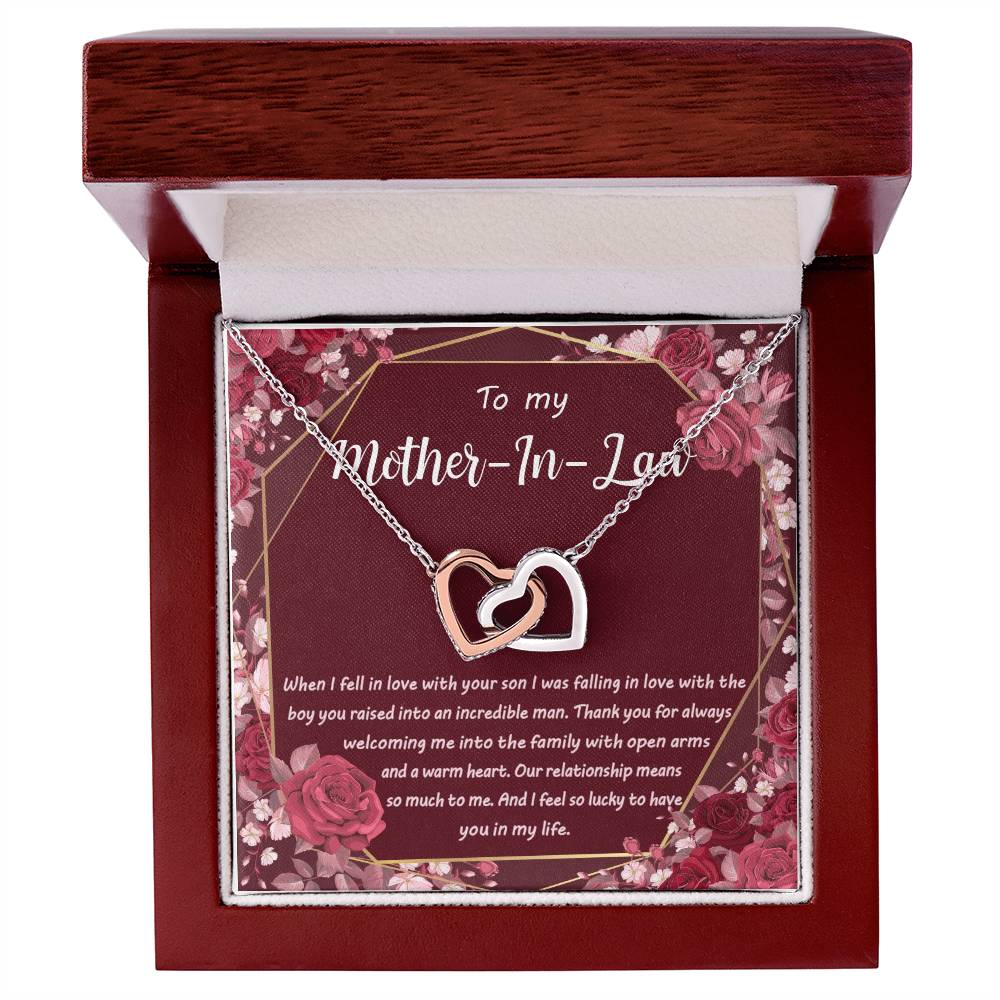 Forever Love - To My Mother-In-Law Necklace Interlocking Hearts Necklace
