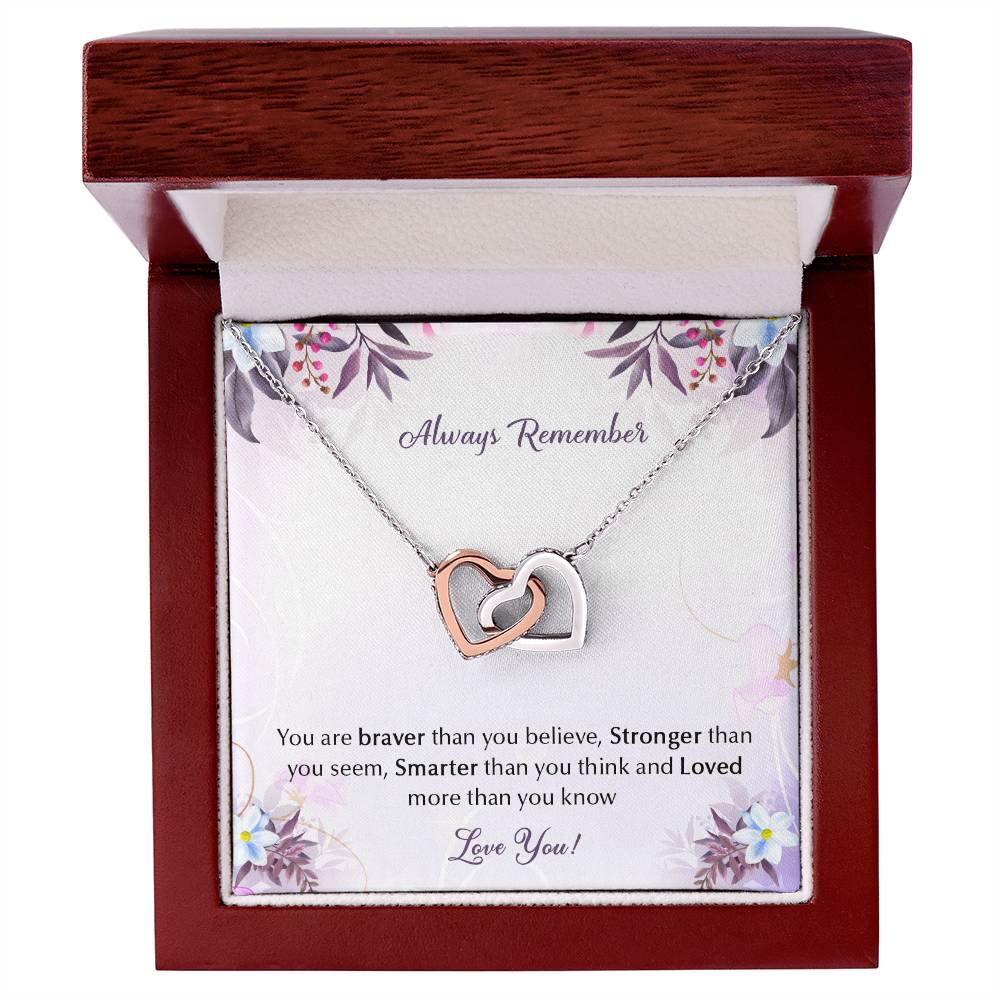 Always Remember Interlocking Hearts Necklace