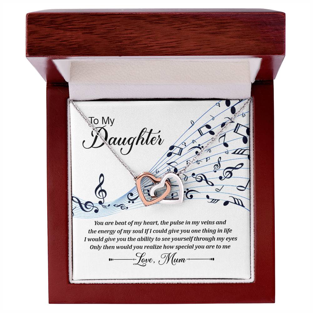 You Still Make My Heart Race Gift Necklace For Daughter Interlocking Hearts Necklace