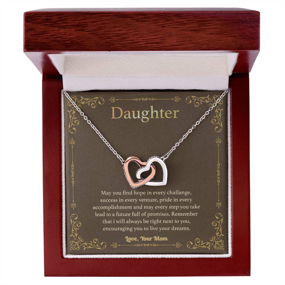 Graduation Gift For Your Daughter Gorgeous Love Knot Necklace. Interlocking Hearts Necklace