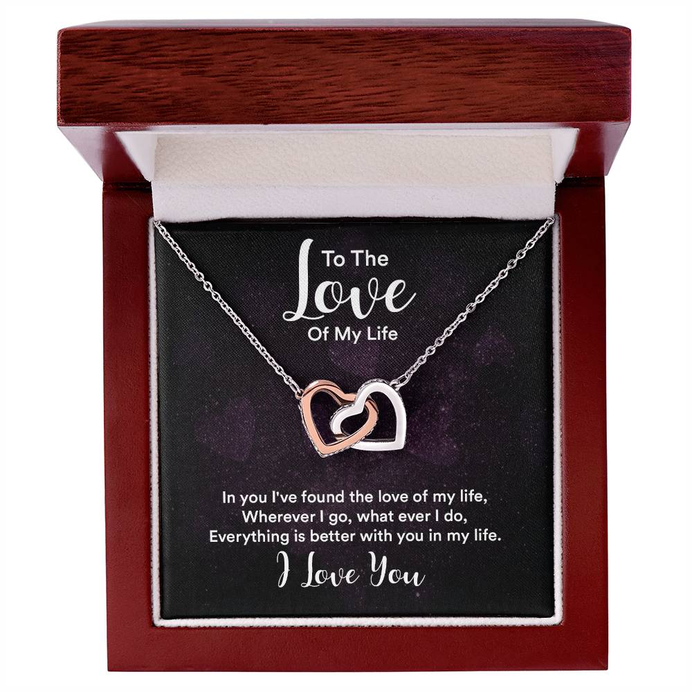 To My Beautiful Girlfriend Love Knot Necklace Anniversary Gift For Girlfriend Christmas Girlfriend Gift Gift For Girlfriend Interlocking Hearts Necklace