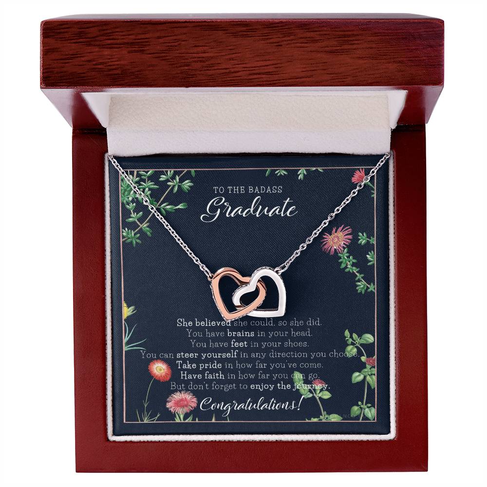 Graduation Gift Necklace Graduation Gift For Her College Graduation Gift For Her High School Senior Graduation Class Of Interlocking Hearts Necklace