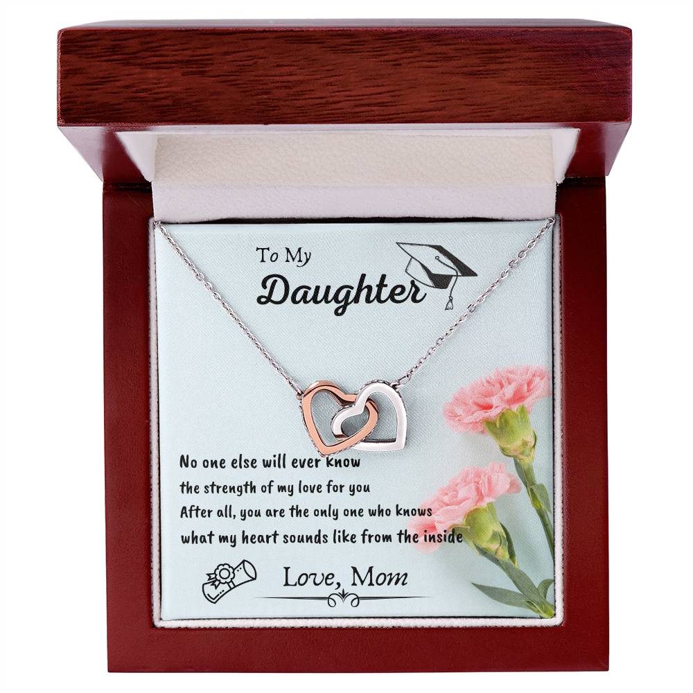 Interlocking Hearts Graduation Gift For Daughter By Mom Interlocking Hearts Necklace