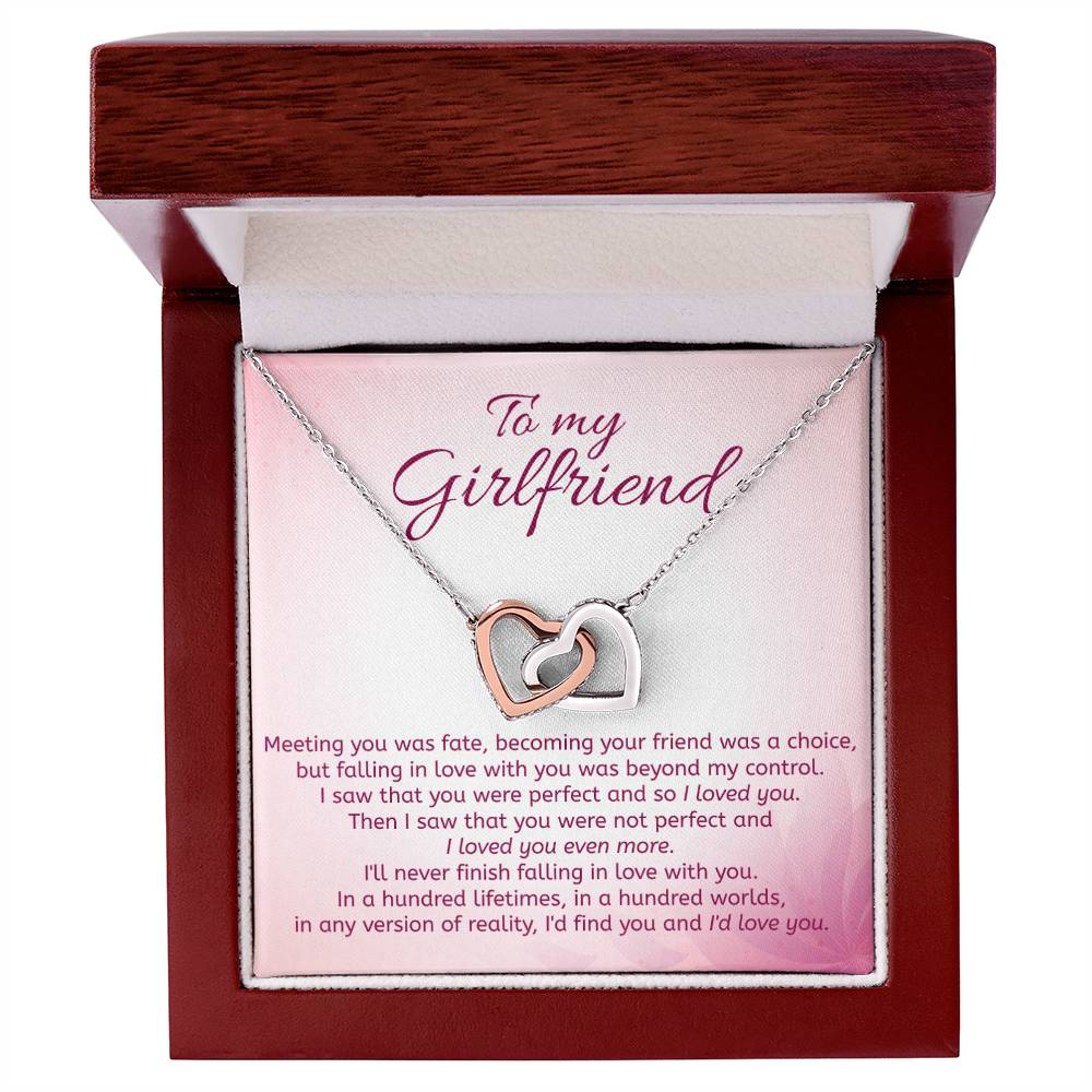 Interlocking Hearts Necklace For Your Girl