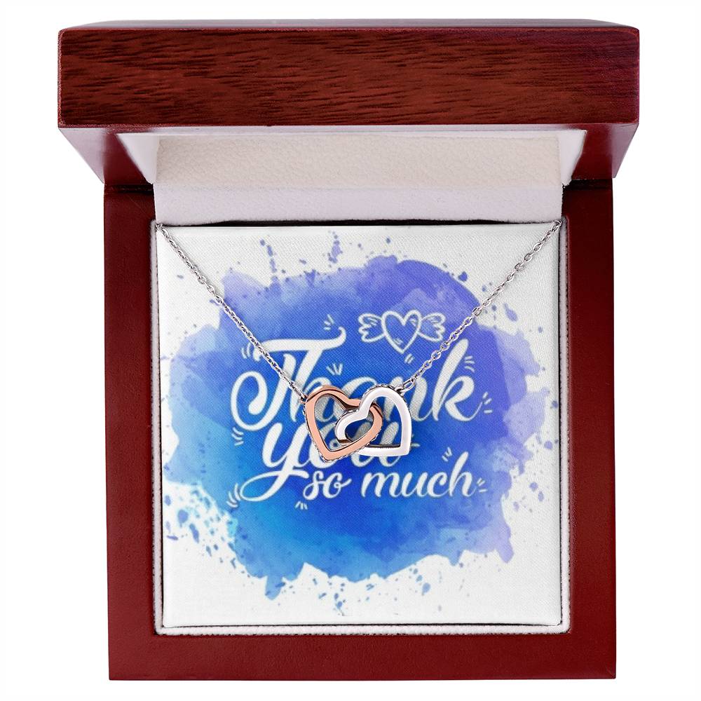 Thank You Interlocking Hearts Necklace