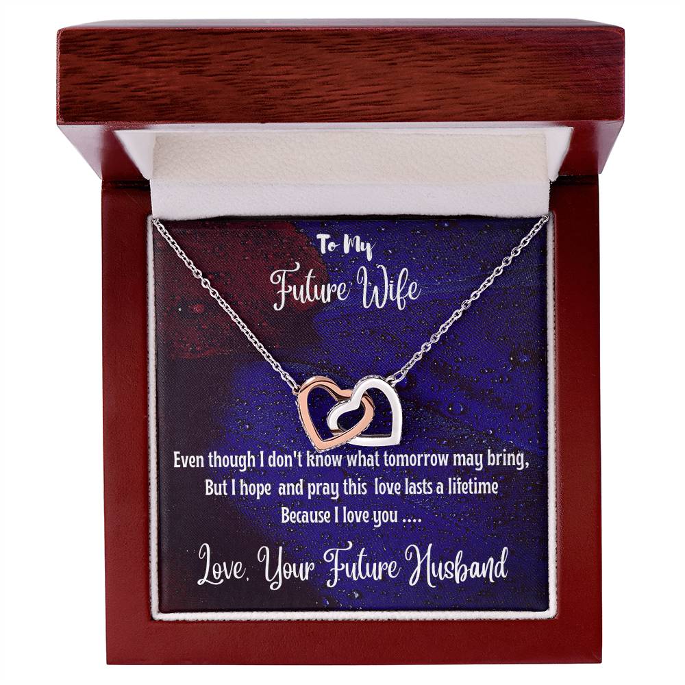 Love You Forever Interlocked Heart Necklace For Future Wife Interlocking Hearts Necklace