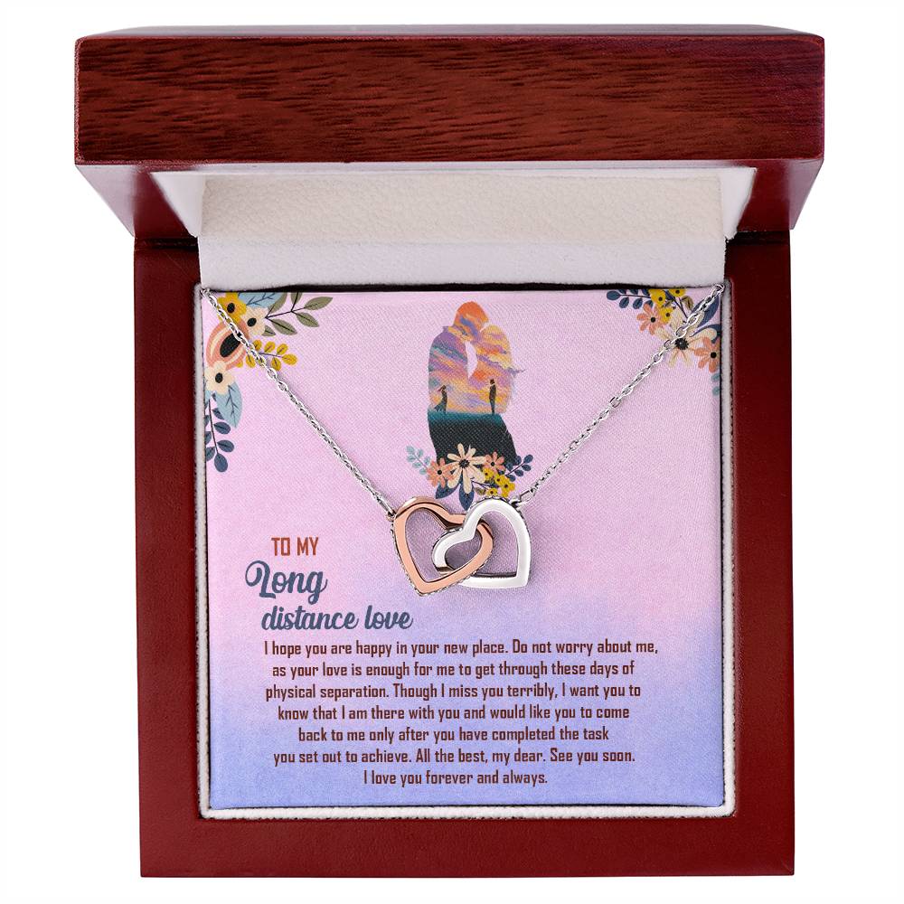 Interlocked Necklace For Long Distance Love Interlocking Hearts Necklace