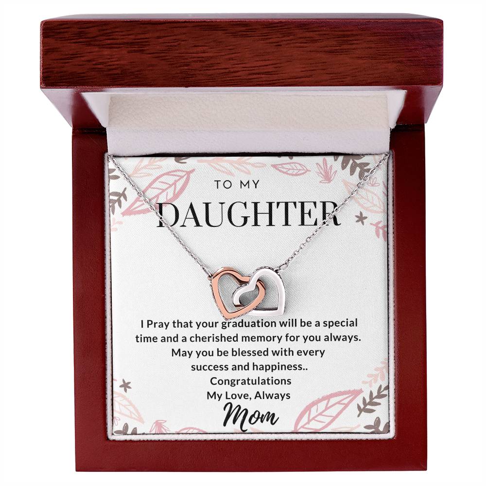 Graduation Gifts For Daughter Interlocking Hearts Necklace