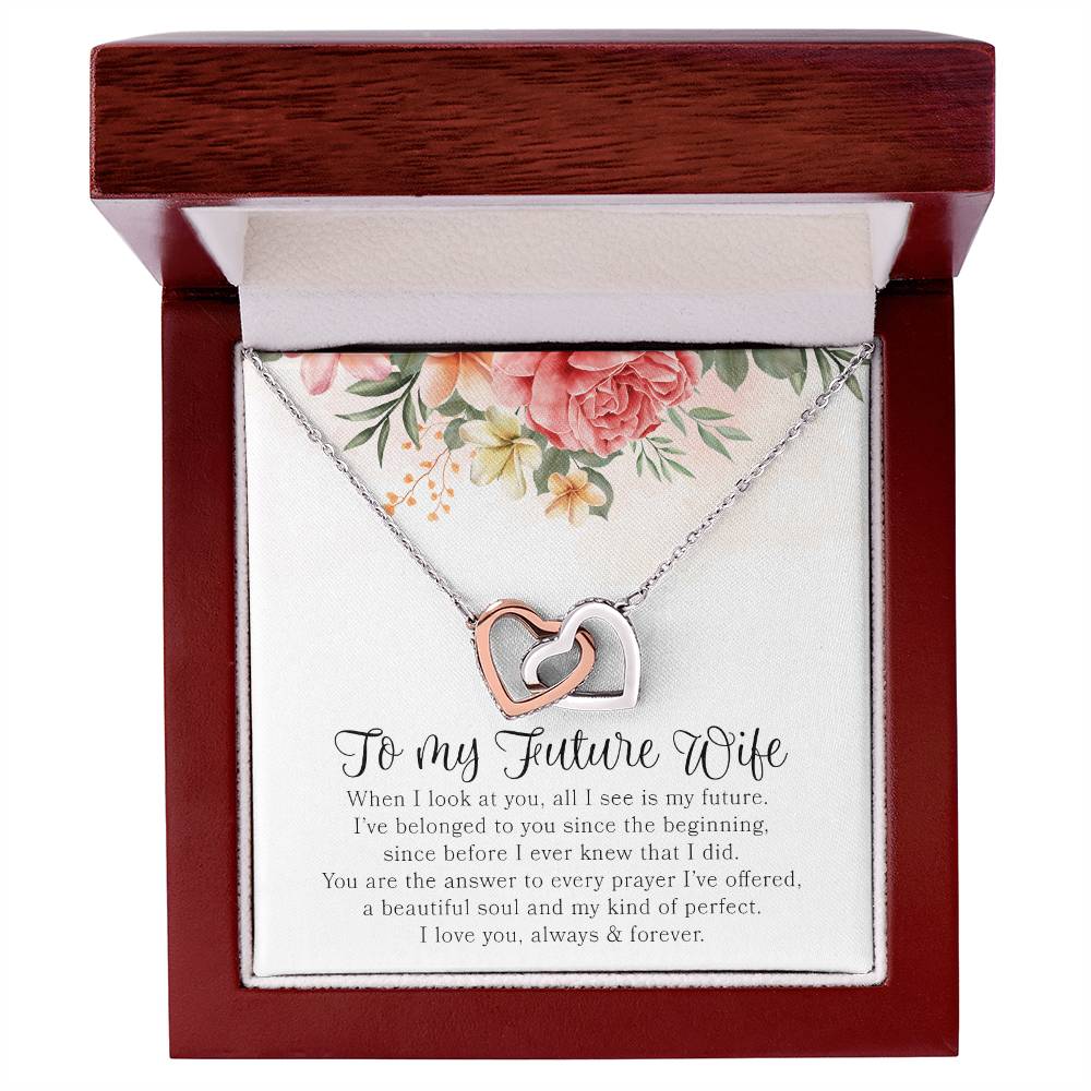 Interlocking Hearts - To Future Wife Interlocking Hearts Necklace