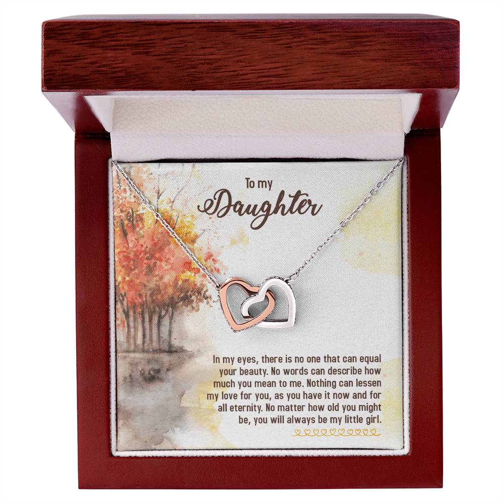 Interlocked Hearts Necklace - For Daughter Interlocking Hearts Necklace