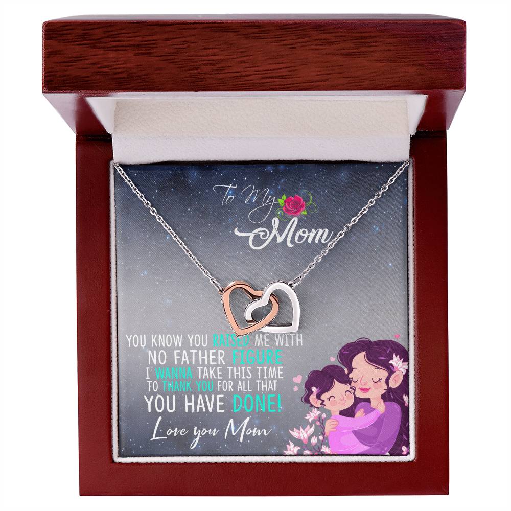 Single Mom Two Hearts Necklace Interlocking Hearts Necklace