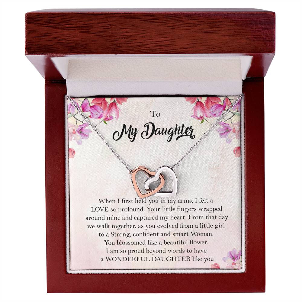Interlocking Heart To Daughter Interlocking Hearts Necklace