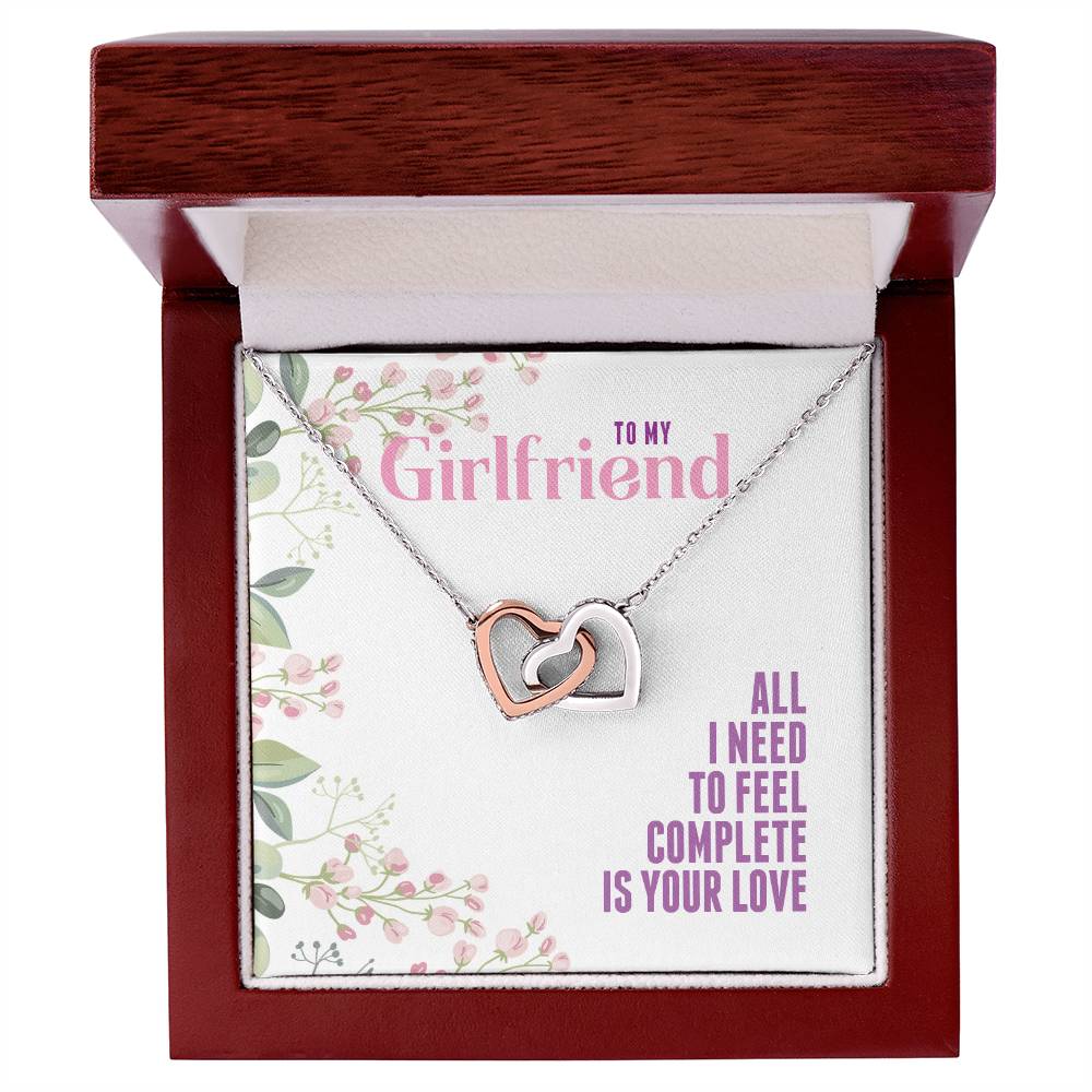 Beautiful Necklace Gift For Girlfriend Interlocking Hearts Necklace