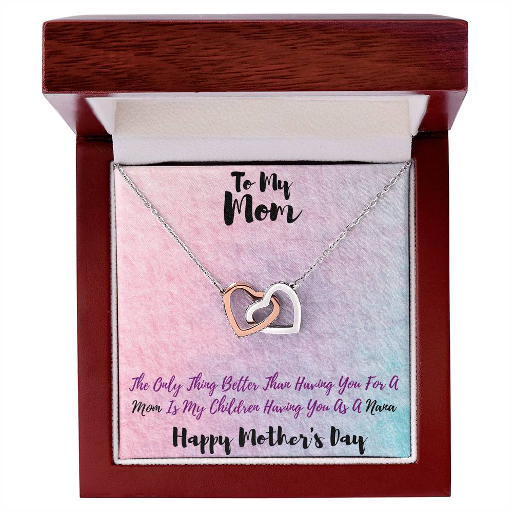 Happy Mothers Day Interlocking Hearts Interlocking Hearts Necklace