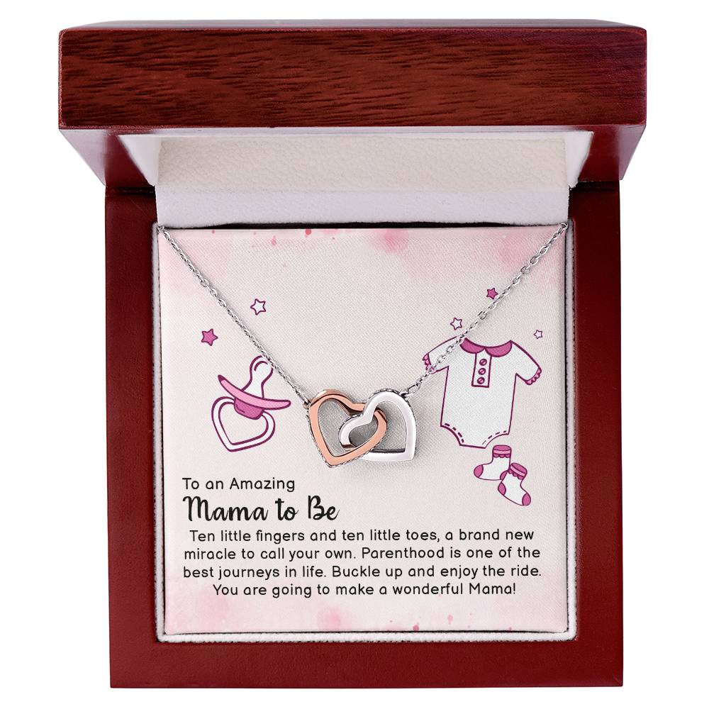 Interlocking Hearts Necklace To An Amazing Mama To Be