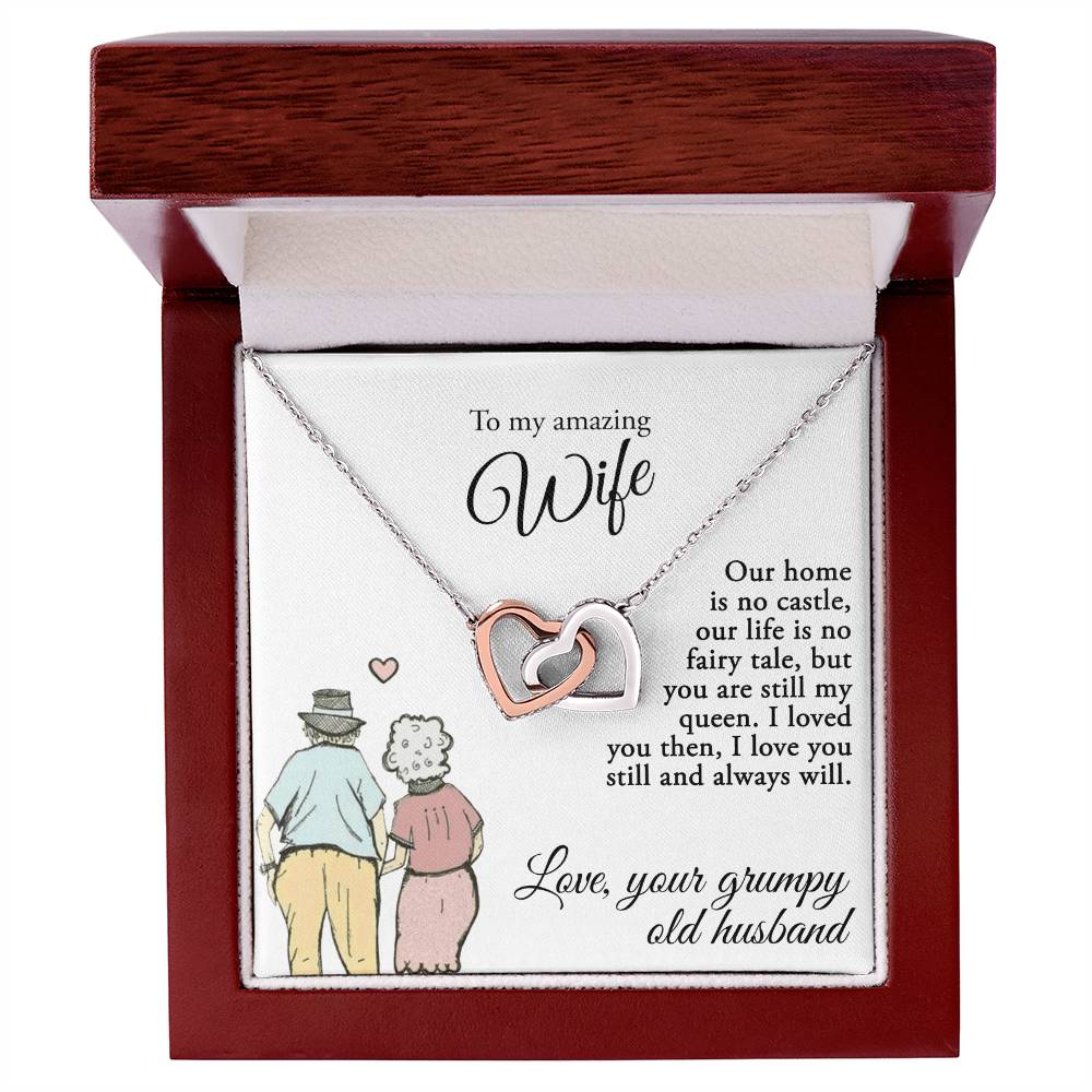 To My Amazing Wife - Necklace Interlocking Hearts Necklace