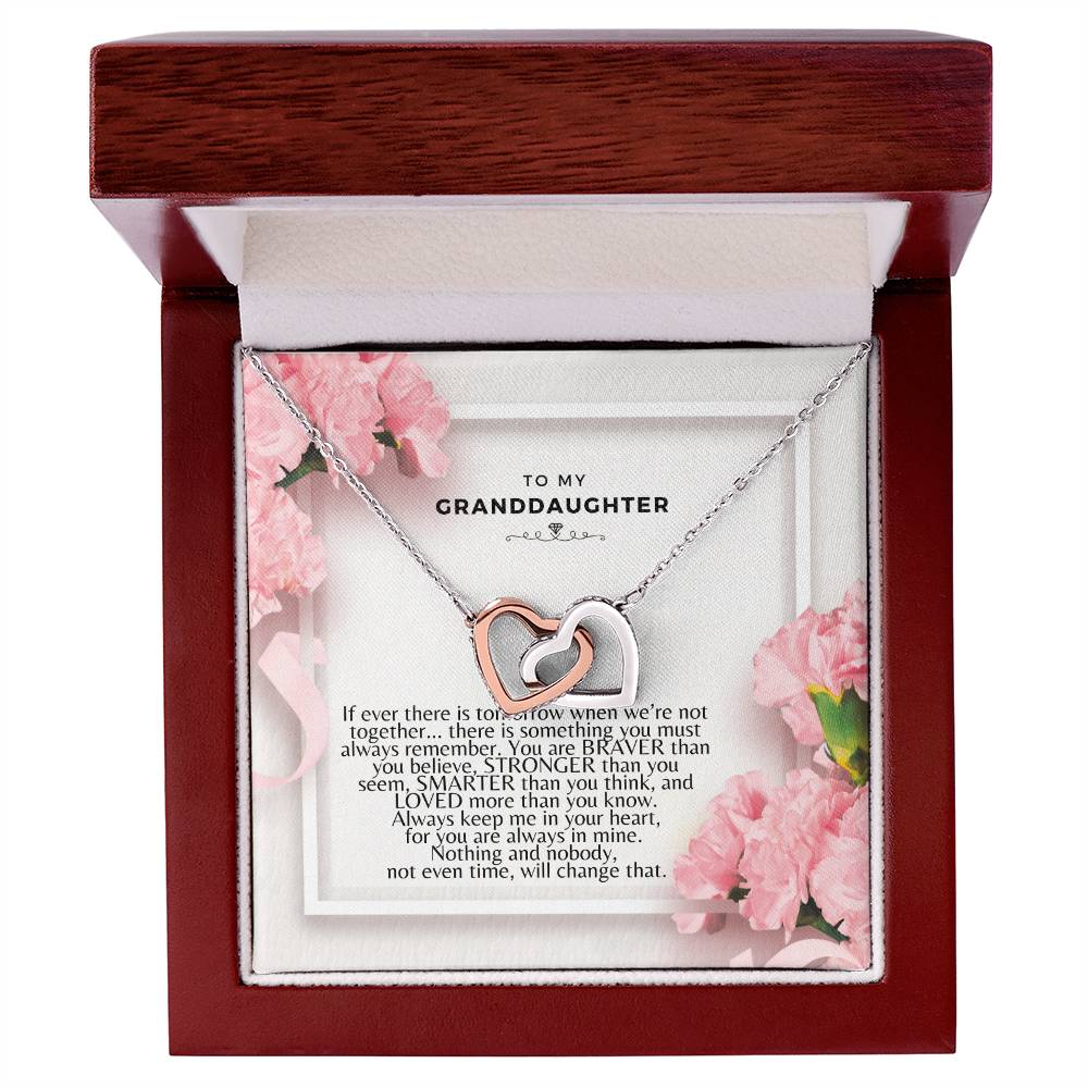 Interlocking Hearts - To Granddaughter Interlocking Hearts Necklace