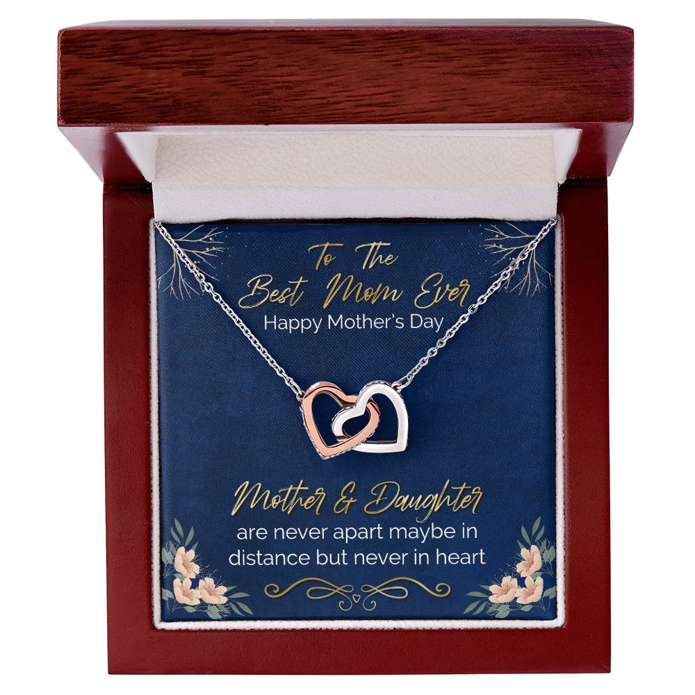 Meaningful Gifts For Mom Interlocking Hearts Necklace