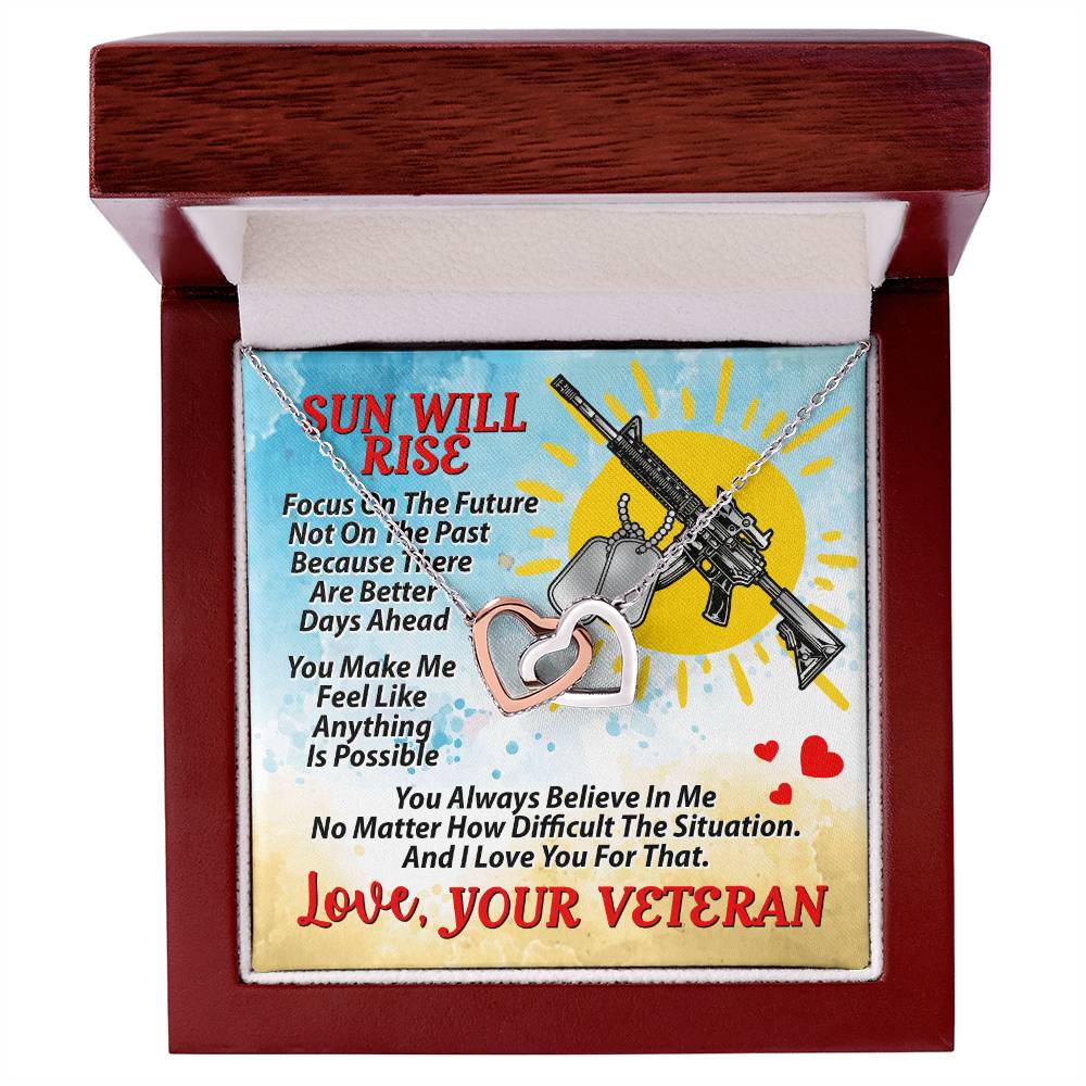 Veteran'S Girl - Interlocking Necklace Interlocking Hearts Necklace