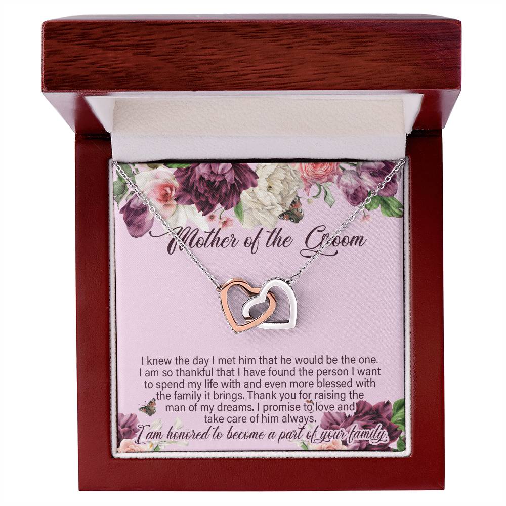 Mother Of The Groom Gift From Bride Mother Of The Groom Interlocking Heart Necklacepersonalized Gift For Mother Of The Groom Wedding Gift Interlocking Hearts Necklace