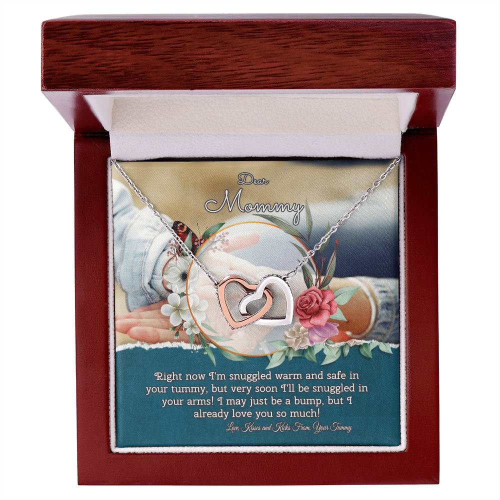 Mom To Be Gift Pregnancy Gift For Mom To Be Mommy Present From Unborn Baby Gift For Expecting Moms Interlocking Hearts Necklace