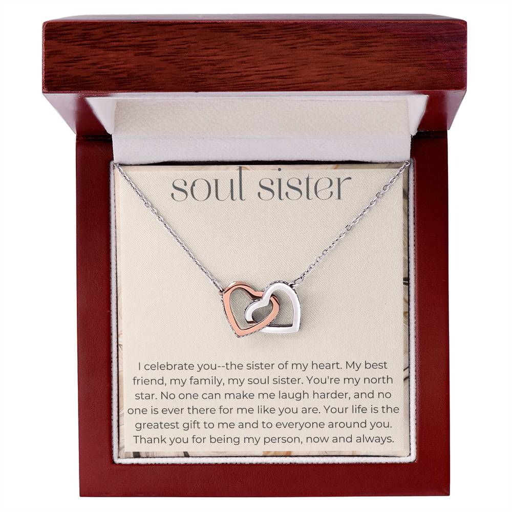 Soul Sister Interlocking Hearts Necklace