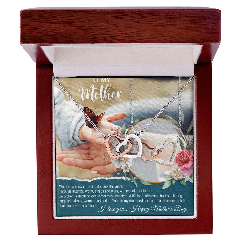 Mother'S Day Gift To My Beautiful Mother Daughter To Mother Gift Son To Mother Gift Happy Mother'S Day Necklace For Mom Beautiful Gift For Mom Interlocking Hearts Necklace