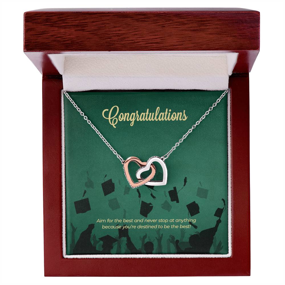 Aim For The Best - Interlocking Hearts Necklace