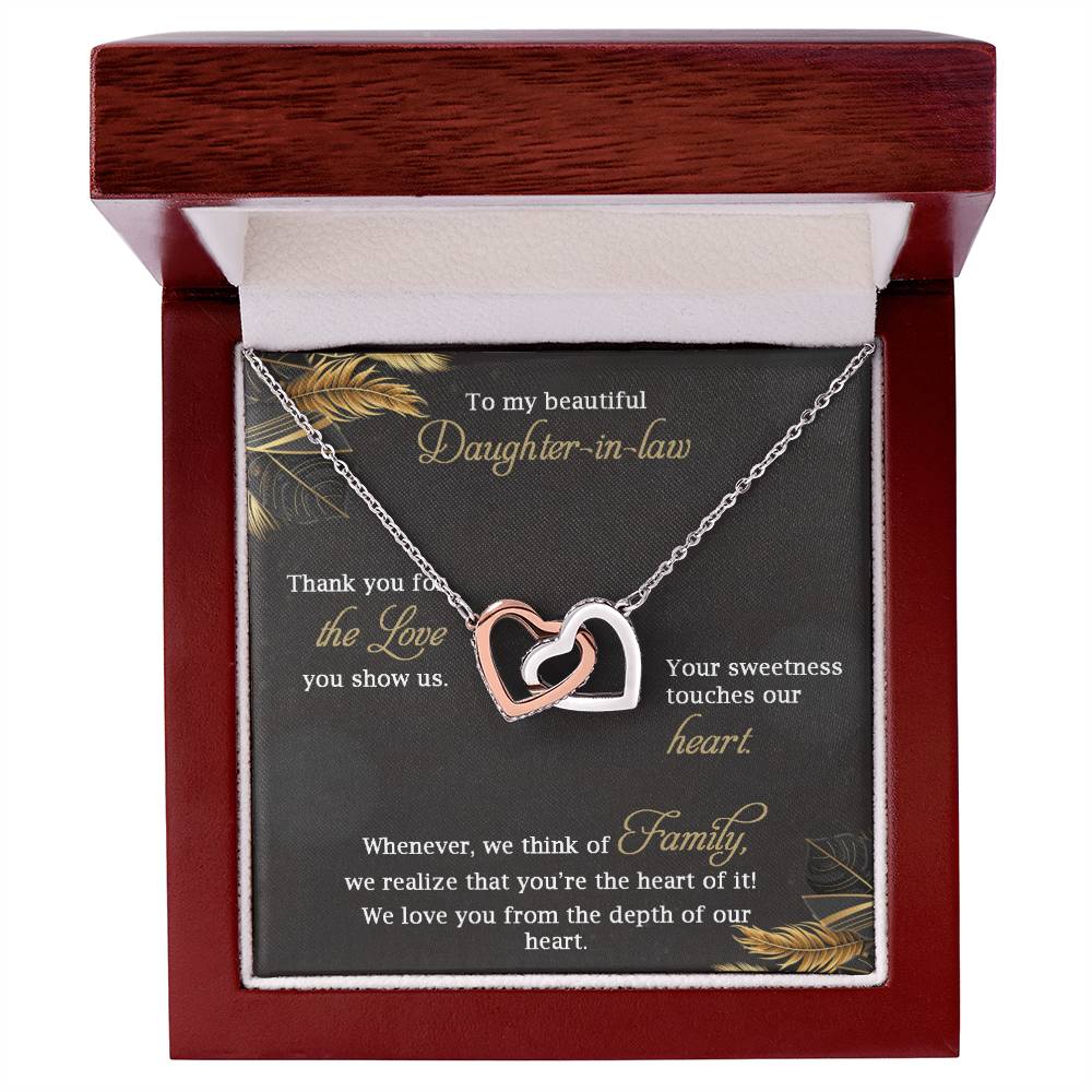 Necklace For Daughter In Law Interlocking Hearts Necklace