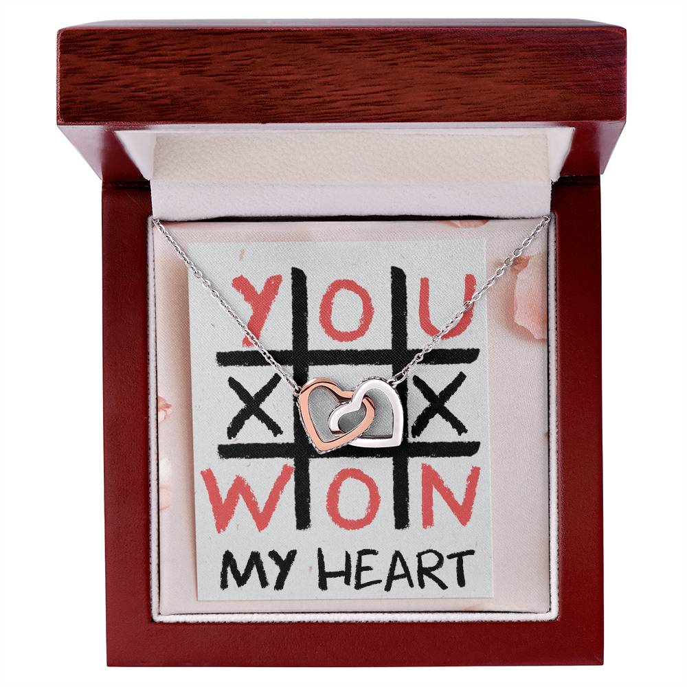 Xoxo Won My Heart Interlocking Hearts Necklace