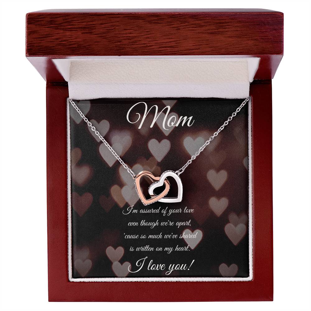 Mom White Gold Locking Hearts White Gold Interlocking Hearts Necklace